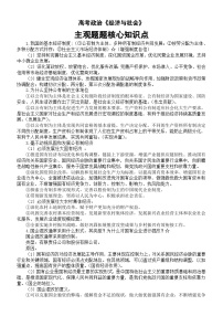 高中政治2024屆高考《經(jīng)濟(jì)與社會(huì)》主觀題題核心知識(shí)點(diǎn)