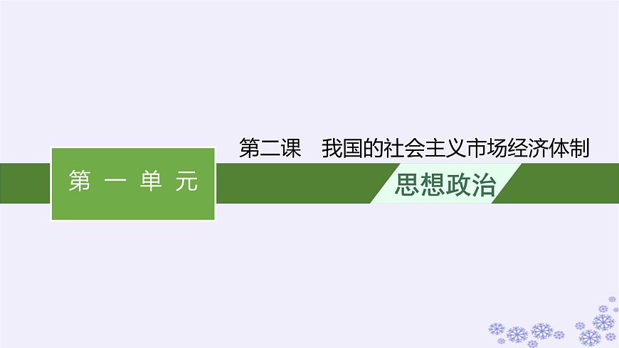 2025屆高考政治一輪總復(fù)習(xí)必修2第2課我國的社會主義市抄濟體制課件第1頁