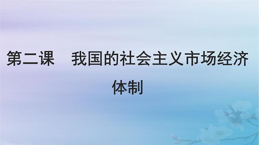 2025屆高考政治一輪總復(fù)習(xí)必修2第一單元生產(chǎn)資料所有制與經(jīng)濟(jì)體制第二課我國(guó)的社會(huì)主義市場(chǎng)經(jīng)濟(jì)體制課件第1頁(yè)
