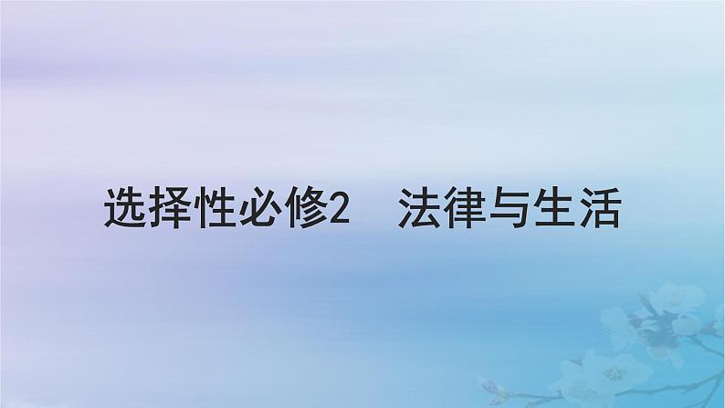 2025届高考政治一轮总复习选择性必修2第一单元民事权利与义务第一课在生活中学民法用民法课件01