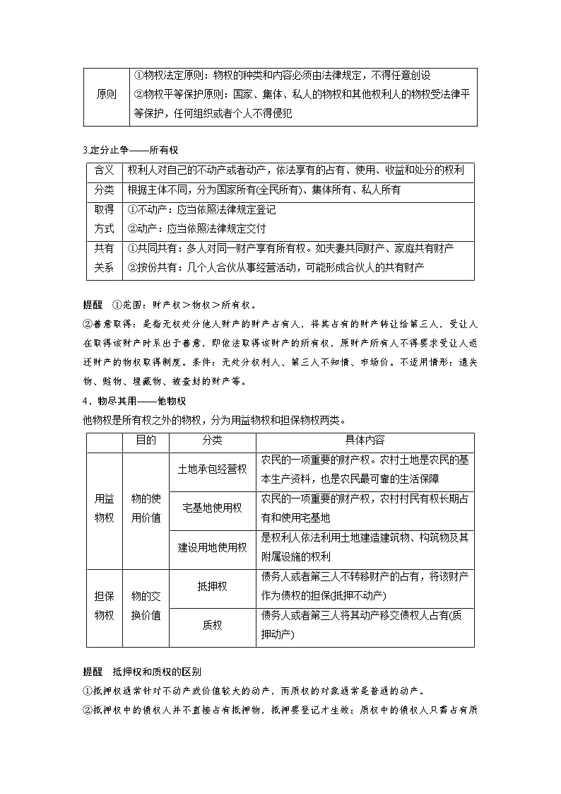 2025年高考政治大一轮复习 选择性必修2 第三十课 课时二 依法有效保护财产权(课件+讲义)02