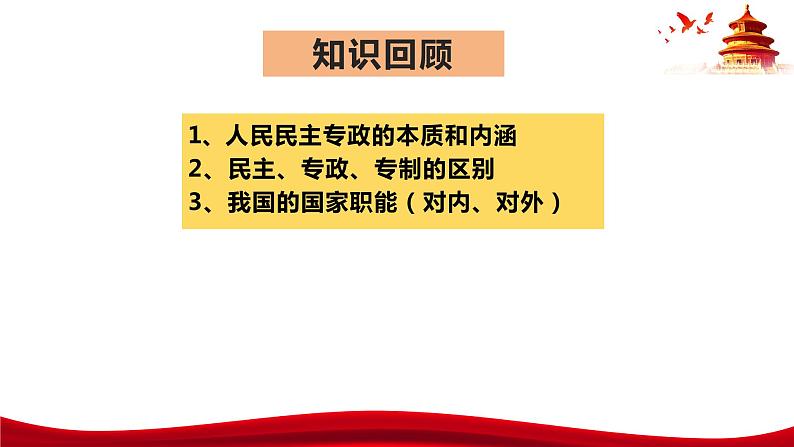 统编版高中政治必修三政治与法治 5.1 人民代表大会:我国的国家权力机关 课件01