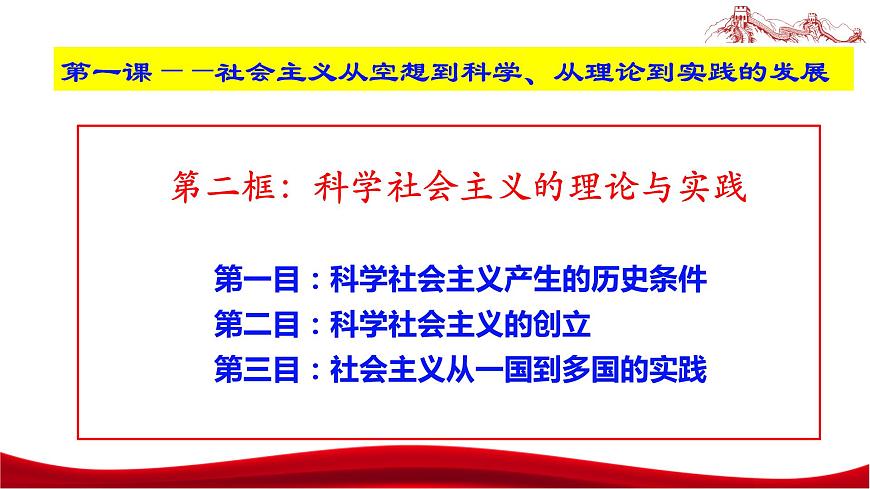 統(tǒng)編版高中政治必修一中國特色社會(huì)主義  1.2  科學(xué)社會(huì)主義的理論與實(shí)踐  課件第3頁