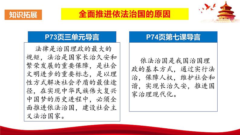 统编版高中政治必修三政治与法治 7.2 全面依法治国的总目标与原则 课件第8页