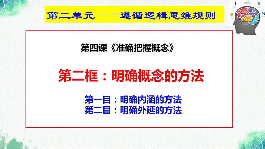 統(tǒng)編版高中政治選擇性必修三邏輯與思維 4.2 明確概念的方法 課件第2頁