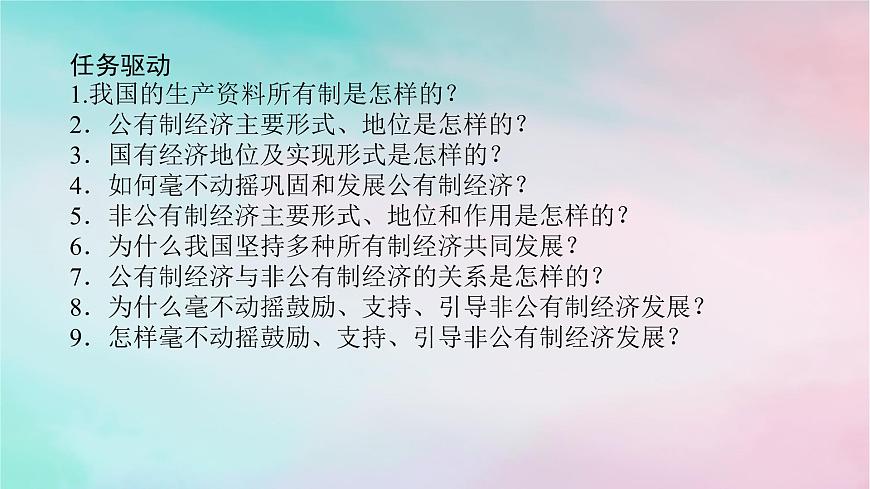 2025版高考政治全程一輪復(fù)習(xí)必修2第一單元生產(chǎn)資料所有制與經(jīng)濟(jì)體制第一課我國(guó)的生產(chǎn)資料所有制課件第6頁(yè)