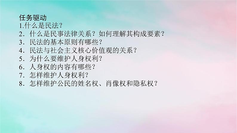 2025版高考政治全程一轮复习选择性必修2第一单元民事权利与义务第一课在生活中学民法用民法课件第7页