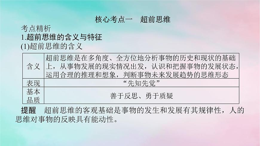 2025版高考政治全程一輪復(fù)習(xí)選擇性必修3第四單元提高創(chuàng)新思維能力第十三課創(chuàng)新思維要力求超前課件第8頁(yè)