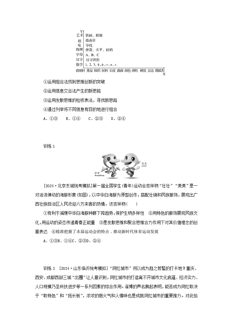 2025版高考政治全程一轮复习核心突破练习选择性必修3第四单元提高创新思维能力第十二课创新思维要多路探索第3页