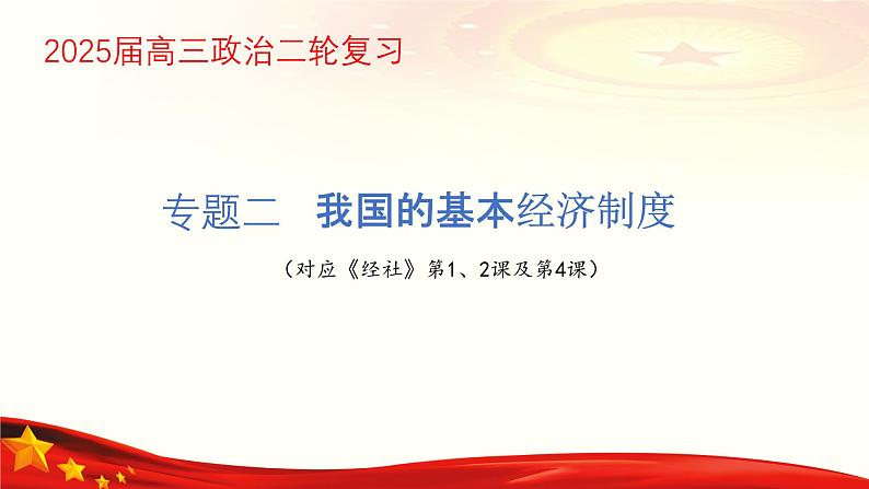 专题二 我国的基本经济制度(课件)-备战2025年高考政治二轮专题复习(统编版)第1页