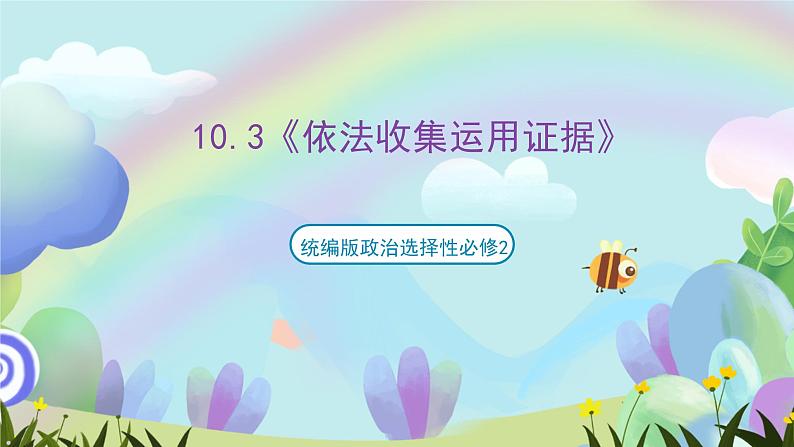 10.3《依法收集运用证据》课件+教案+分层练习+导学案-统编版政治选择性必修201