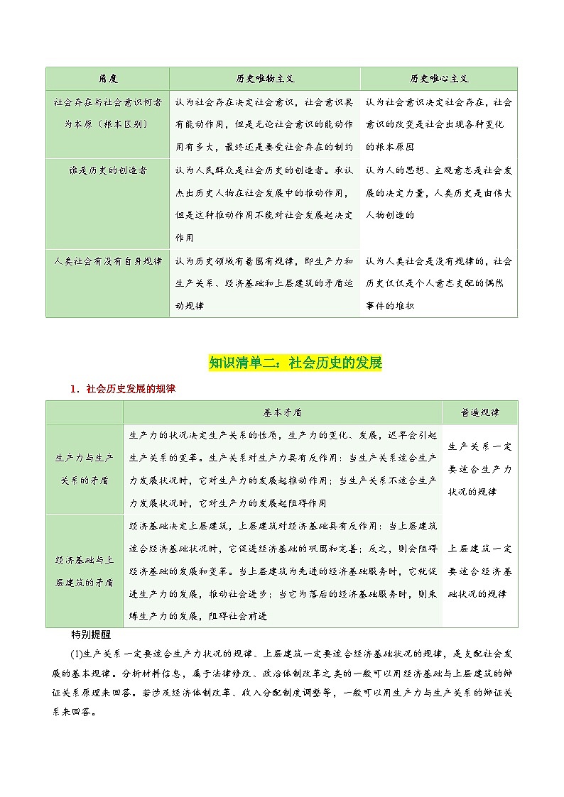 专题22 寻觅社会的真谛-【复习清单】最新高考政治一轮复习讲义(新高考通用)第3页