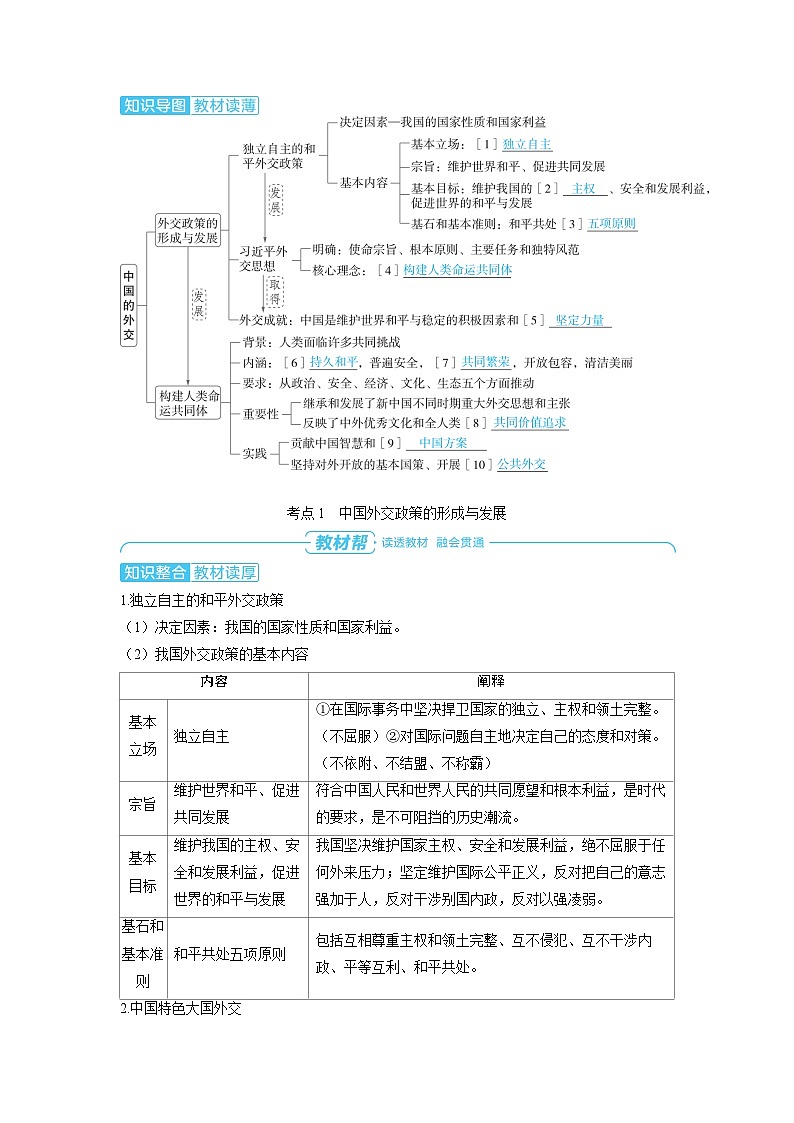 2025年高考政治精品教案选择性必修1 当代国际政治与经济 第二课 世界多极化 第二课时 中国的外交第2页
