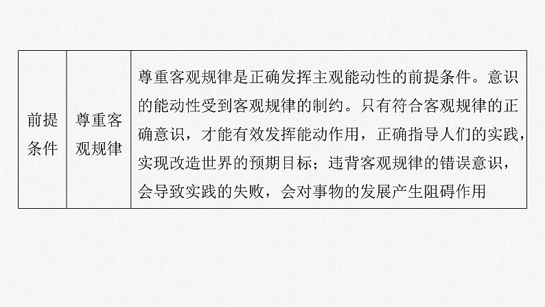 新高考政治一轮复习讲义课件必修4 第十八课 课时二 正确发挥主观能动性与一切从实际出发(含解析)06