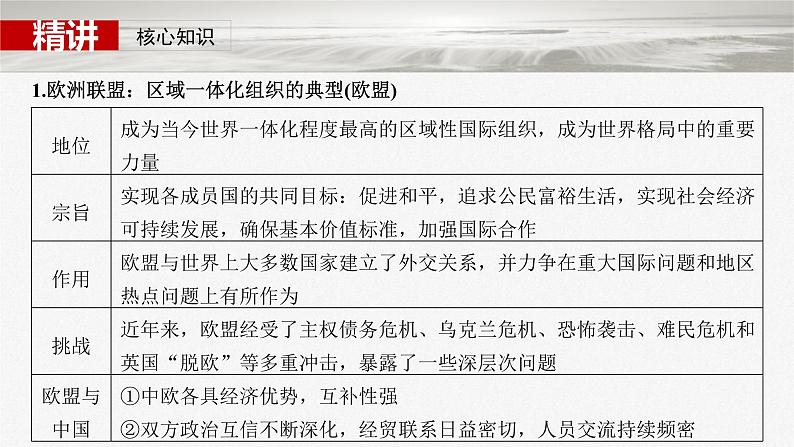 新高考政治一轮复习讲义课件选择性必修1 第二十九课 课时二 区域性国际组织和新兴国际组织(含解析)05