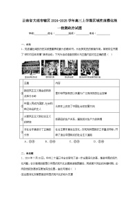 云南省大理市轄區(qū)2024-2025學(xué)年高三上學(xué)期區(qū)域性規(guī)?；y(tǒng)一檢測政治試題