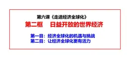 6.2 日益开放的世界经济 课件-2024-2025学年高中政治统编版选择性必修一当代国际政治与经济