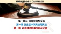 人教统编版第一单元 民事权利与义务第一课 在生活中学民法用民法认真对待民事权利与义务课文配套ppt课件