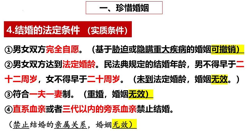 6.1 法律保护下的婚姻 课件-2023-2024学年高中政治统编版选择性必修二法律与生活第7页