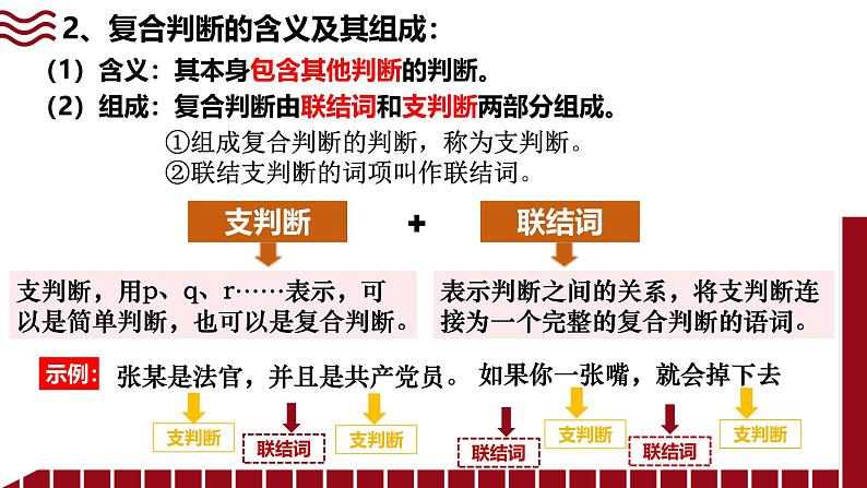 5.3 正确运用复合判断(上)课件-2024-2025学年高中政治统编版选择性必修三逻辑与思维第6页