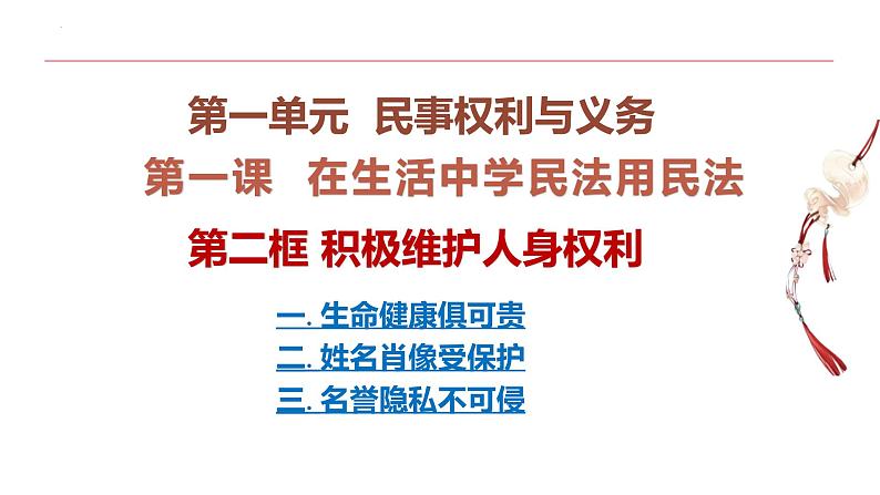 1.2 积极维护人身权利 课件- 2024-2025学年高中政治统编版选择性必修二法律与生活04