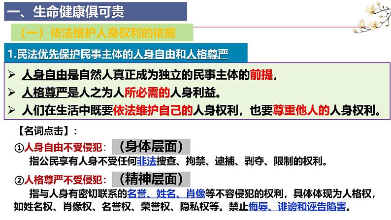 1.2 积极维护人身权利 课件- 2024-2025学年高中政治统编版选择性必修二法律与生活06