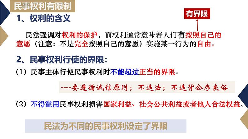 4.2 权利行使++注意界限(同步课件) 2024-2025学年高中政治统编版选择性必修二法律与生活第3页