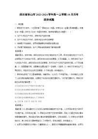 四川省乐山市2023-2024学年高一上学期10月月考政治政治试题（解析版）