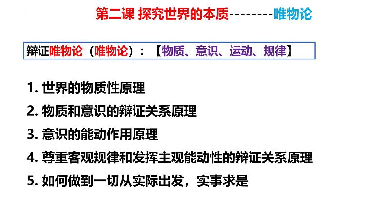 第二课 探究世界的本质- 备战2025年高考政治一轮复习课件(新高考通用)第3页