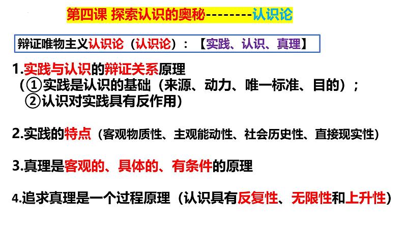 第四课 探索认识的奥秘-备战2025年高考政治一轮复习课件(新高考通用)第5页