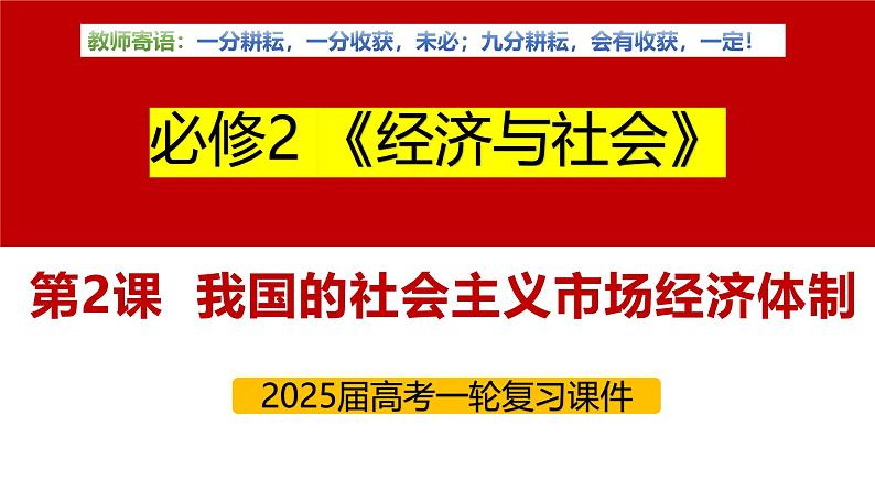 专题六 我国的社会主义市场经济体制-第八辑:新高考通用高考政治复习课件第7页