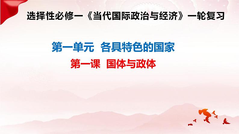 高中政治统编版选必一一轮复习第一课国体与政体课件第2页