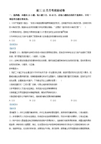 湖北省黄冈市黄梅县育才高级中学2024-2025学年高三上学期12月月考政治试卷（Word版附解析）