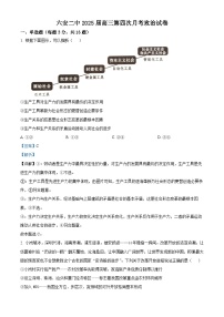 安徽省六安第二中学2024-2025学年高三上学期12月月考政治试卷（Word版附解析）