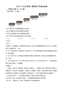 安徽省六安第二中学2024-2025学年高三上学期12月月考政治试卷(Word版附解析)