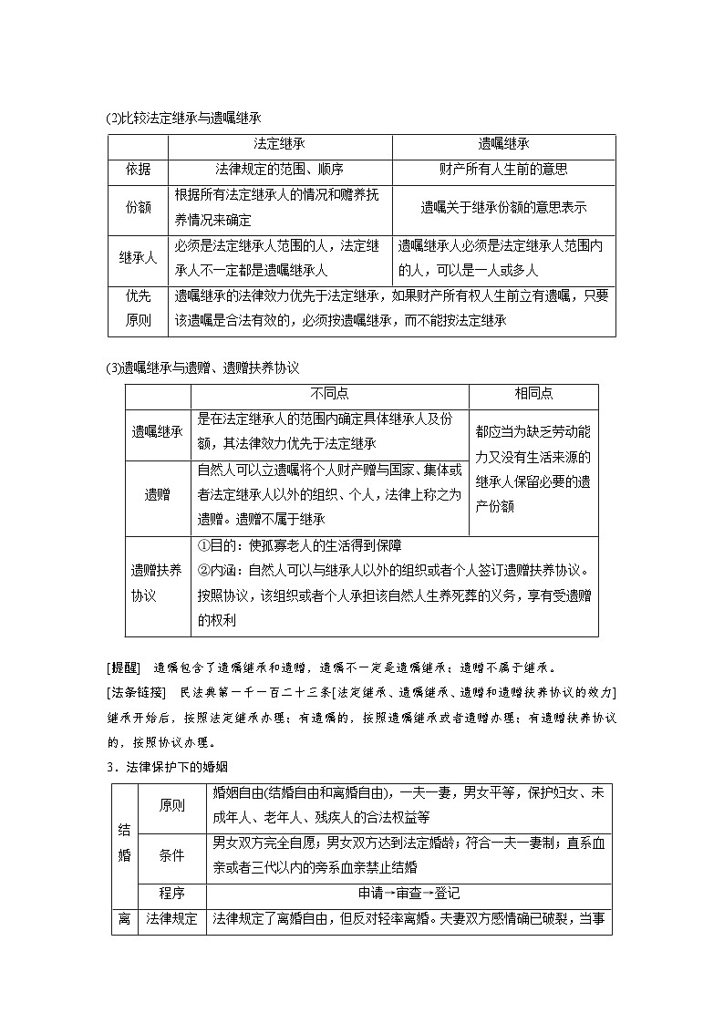 專題十三　課時(shí)2　家庭與婚姻--2025年高考政治大二輪專題復(fù)習(xí)（學(xué)生版）第3頁