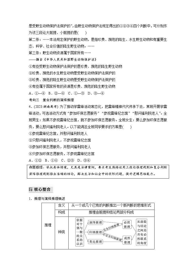 專題十四 課時(shí)3 演繹推理與歸納推理--2025年高考政治大二輪專題復(fù)習(xí)(學(xué)生版)第2頁(yè)