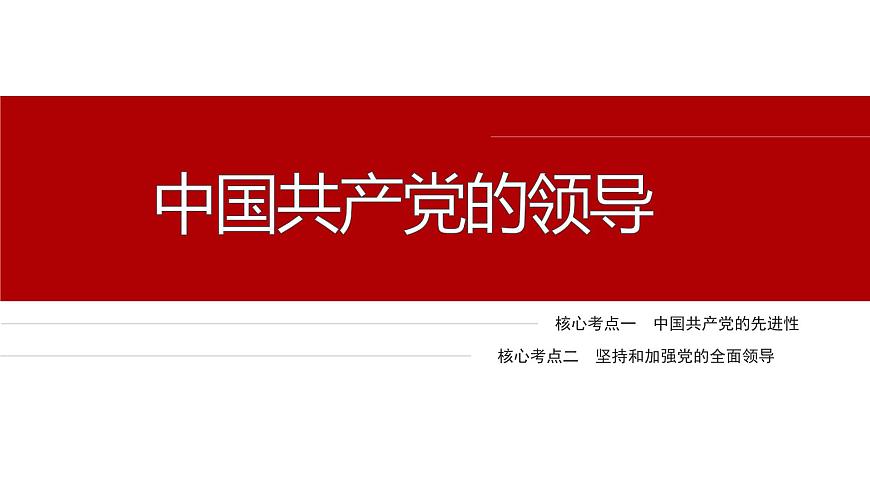 專題五　中國共產(chǎn)黨的領(lǐng)導(dǎo)--2025年高考政治大二輪專題復(fù)習(xí)（課件）第4頁