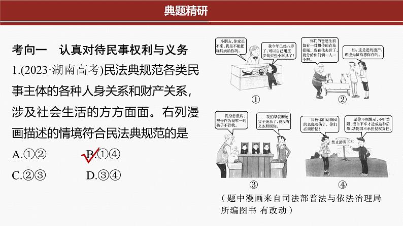 专题十三 课时1 民事权利与义务--2025年高考政治大二轮专题复习(课件)第6页
