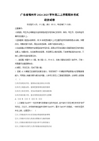 广东省梅州市2024-2025学年高二上学期期末考试政治政治试卷（解析版）