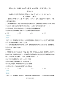 湖南省长沙市湖南师范大学附属中学2024-2025学年高三上学期第五次月考政治试卷（Word版附解析）