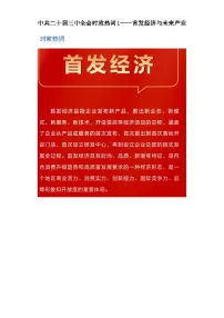 时政热点2 中共二十届三中全会 时政热词2 未来经济（热词 热点 试题）-2025年高考政治最新时政热点解读（全国通用）