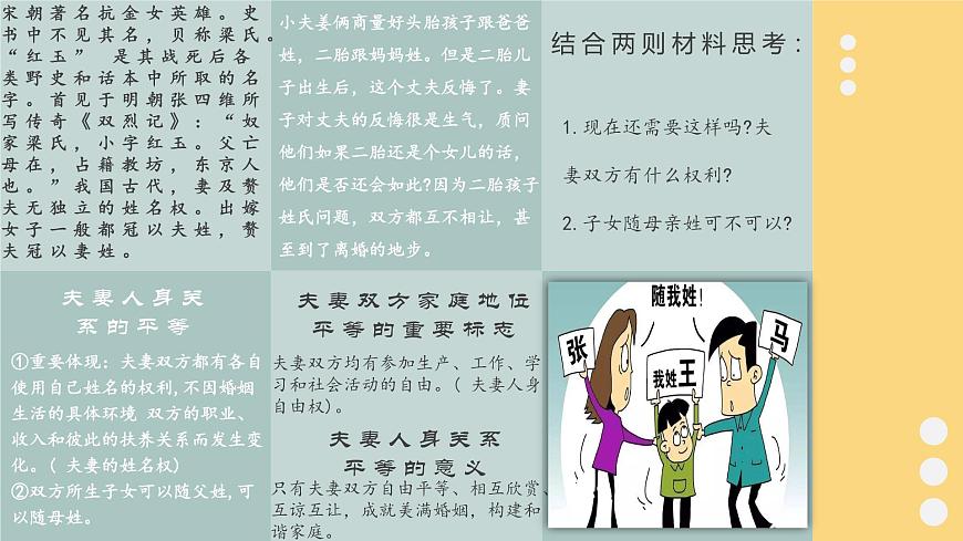 2024-2025學(xué)年高中政治(統(tǒng)編版選擇性必修2)同步課件6-2夫妻地位平等第8頁