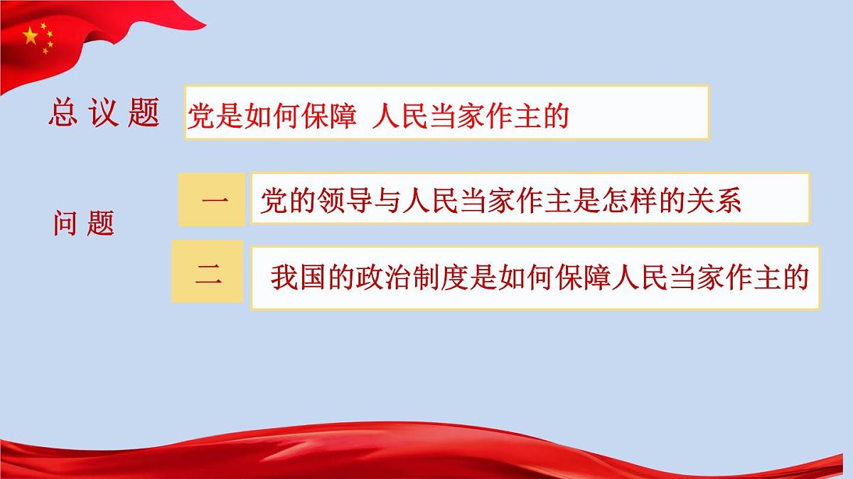 人教统编版高中政治必修3 第二单元综合探究《在党的领导下实现人民当家作主》课件第3页