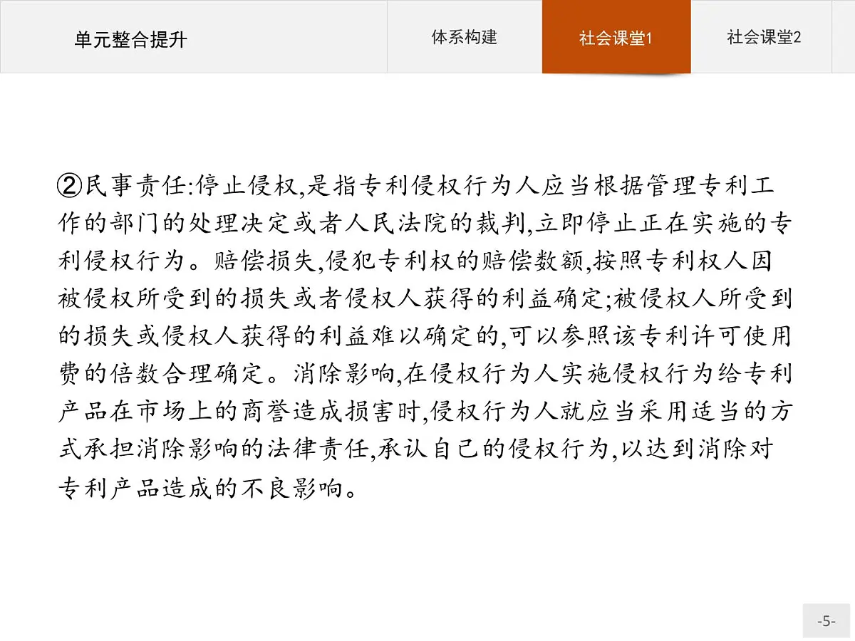 人教统编版高中政治选择性必修2 第一单元民事权利与义务单元整合提升复习课件第5页