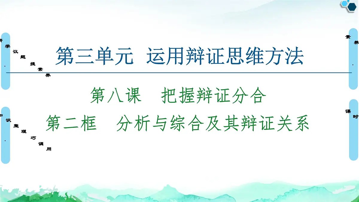 人教统编版高中政治选择性必修3 3-8《分析与综合及其辩证关系》复习课件第1页