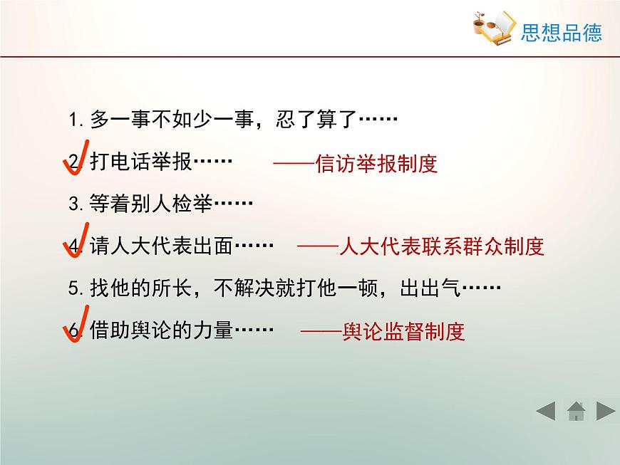 人教版 (新課標(biāo))高中政治 必修2 1-2-4《民主監(jiān)督：守望公共家園》課件第8頁