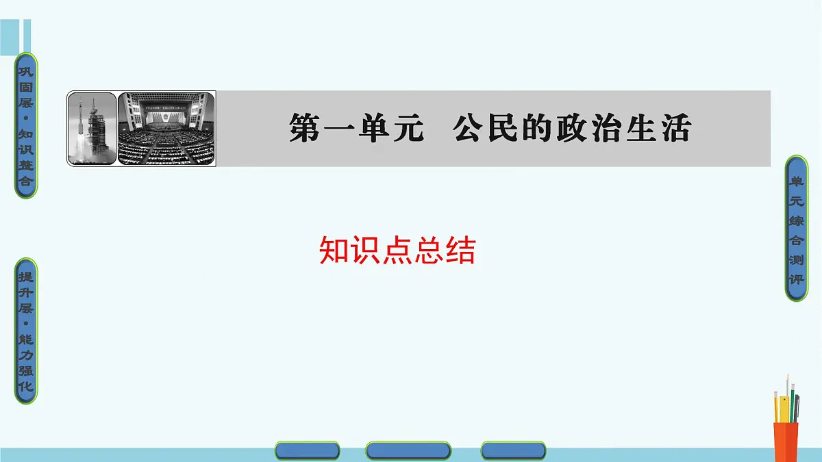 人教版 (新课标)高中政治 必修2 第一单元《公民的政治生活》知识点总结复习课件第1页