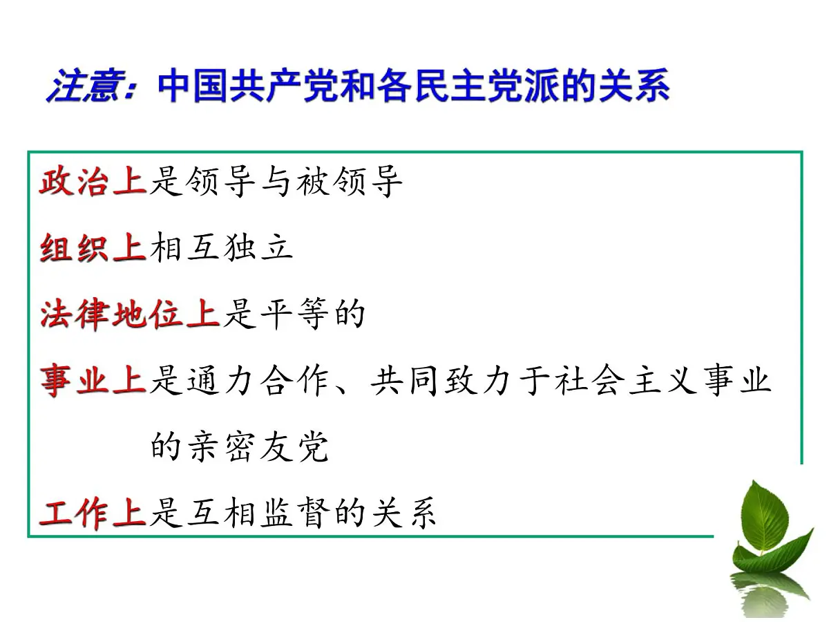 人教版 (新课标)高中政治必修2 3-7课件-《共产党领导的多党合作和政治协商制度:中国特色社会主义政党制度》第7页