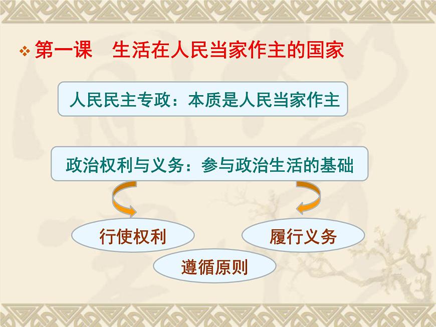 人教版 (新課標)高中政治 必修2 1-1-2課件-《政治權(quán)利與義務(wù)：參與政治生活的基礎(chǔ)和準則》第3頁